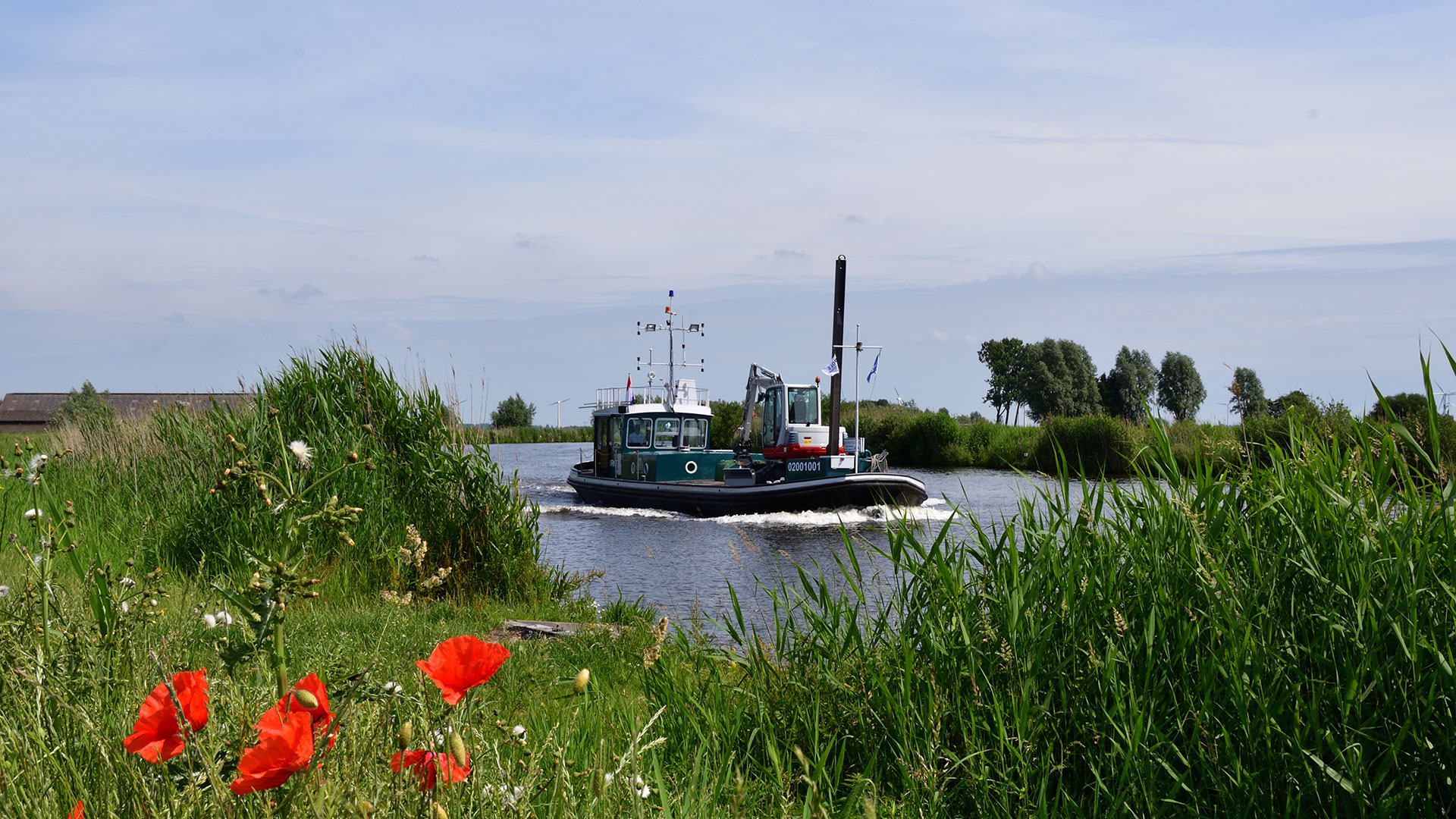 Werken op en langs het water bij de provincie Utrecht.